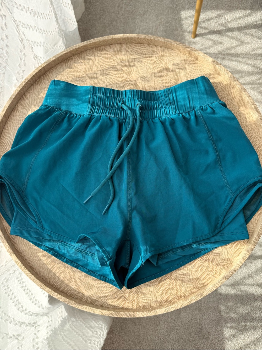 Mondetta Teal Athletic Drawstring Shorts